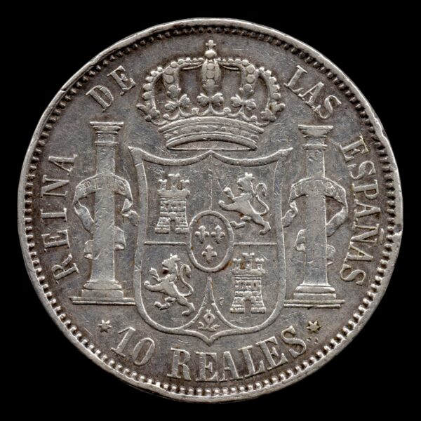 ESPAÑA 10 REALES 1863 - Imagen 2