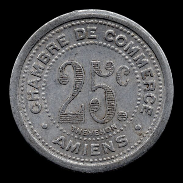 FRANCIA 25 CENTIMES 1921 AMIENS NOTGELD - Imagen 2