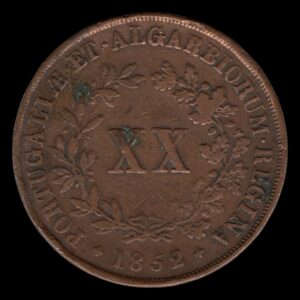 PORTUGAL 20 REIS 1852