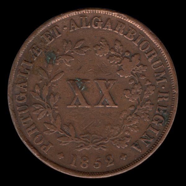PORTUGAL 20 REIS 1852