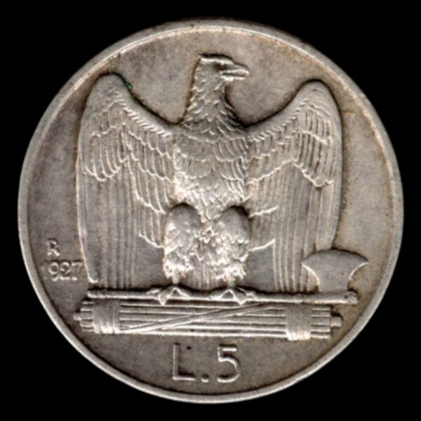 Italia 5 liras 1927 KM# 67