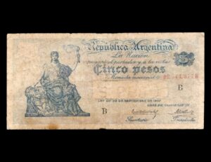 Argentina 5 Pesos Castex Bot#1592