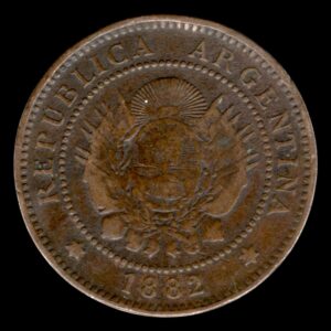 Argentina 1 centavo 1882 CJ#38.2