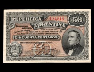 Argentina 50 Centavos Urquiza Areco Marin Bot#1051