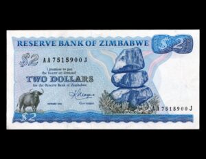 Zimbabwe 2 Dollars 1983 P#1