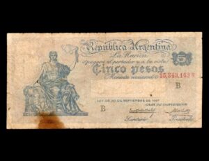 Argentina 5 Pesos Castex Bot#1593