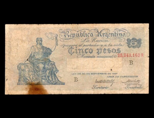 Argentina 5 Pesos Castex Bot#1593