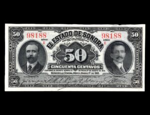 Mexico Estado De Sonora 50 Centavos 1915 P#S170