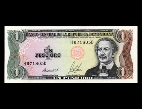Republica Dominicana 1 Peso 1987 P#126b