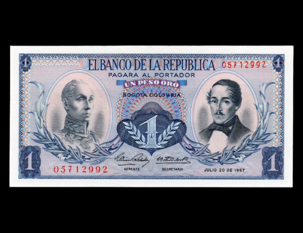 El Banco de la Republica Un Peso Oro