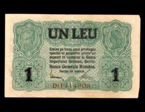 Rumania 1 Leu 1917 Ocupacion Alemana P#M3a
