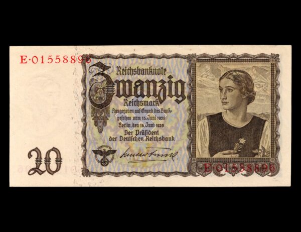 Alemania 3er Reich 20 Reichsmark 1939 P#185