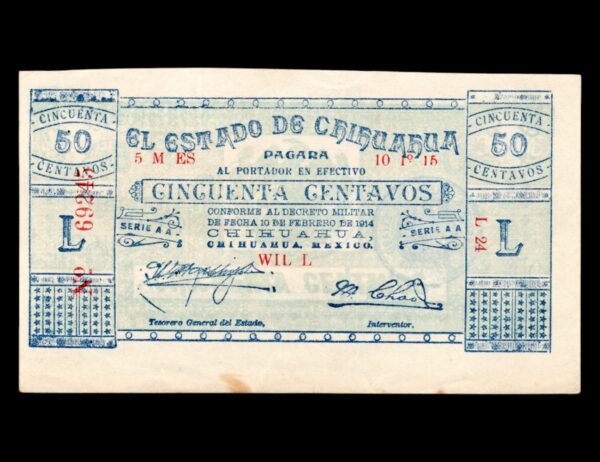 Mexico Chihuahua 50 Centavos 1915