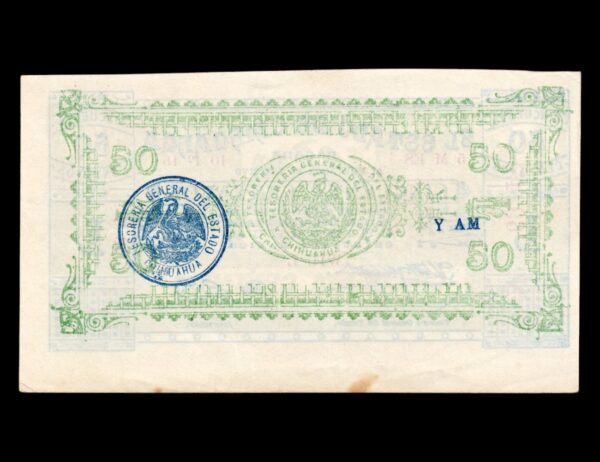 Mexico Chihuahua 50 Centavos 1915 - Imagen 2