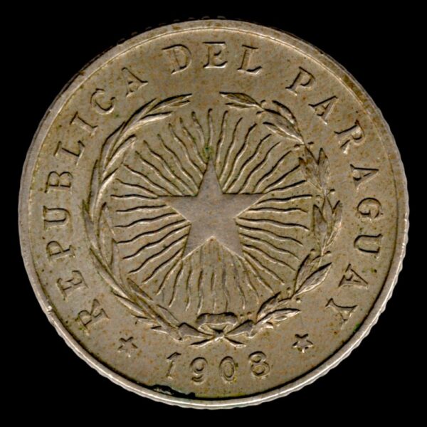 Paraguay 10 Centavos 1908 KM#10
