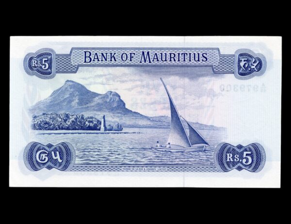 Mauricio 5 Rupias 1967 P#30c - Imagen 2