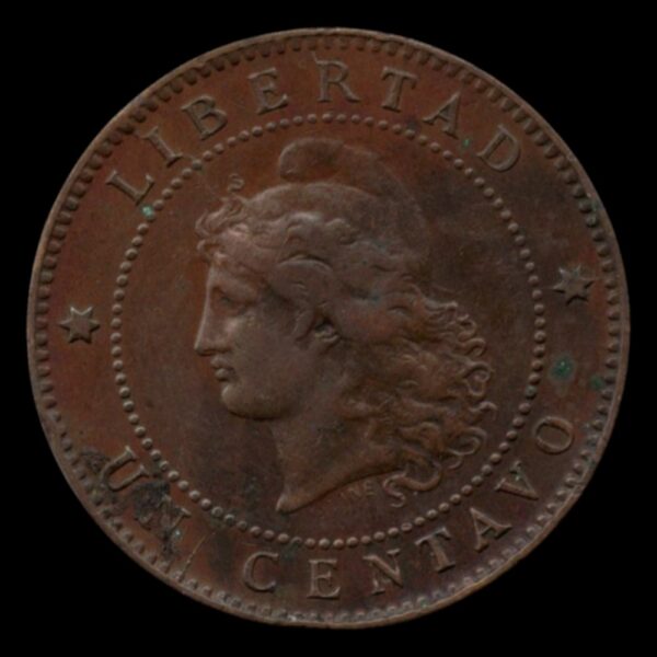 Argentina 1 centavo 1892 Cj#47.1 - Imagen 2