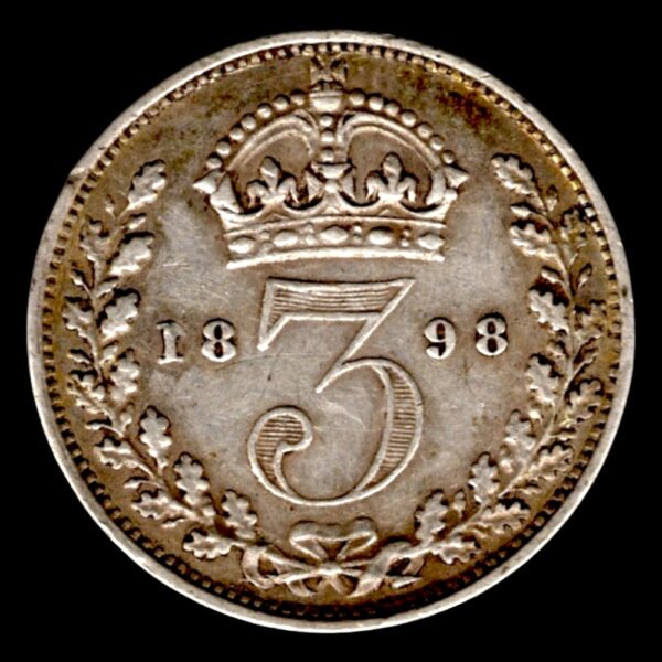 Reino Unido 3 Pence 1898 KM#777