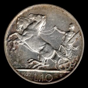 Italia 10 liras 1927 KM# 68