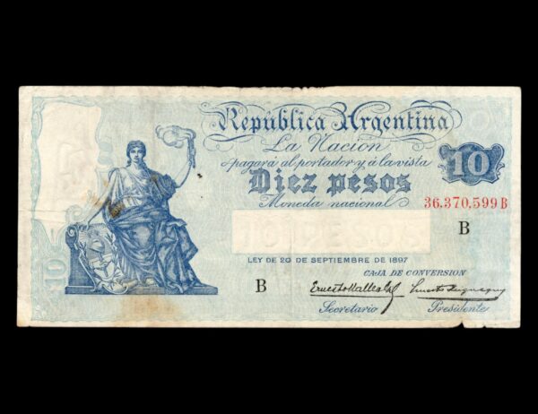 Argentina 10 Pesos Mignaquy Bot#1632