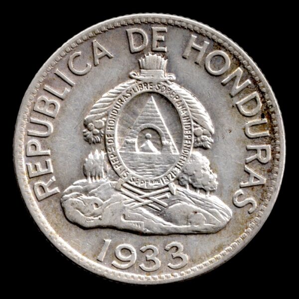 Honduras 1 Lempira 1933 KM# 7 - Imagen 2