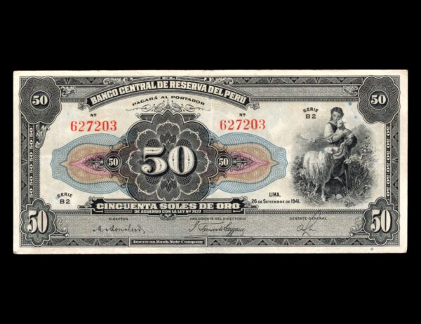 Peru 50 Soles de Oro 1941 P#68