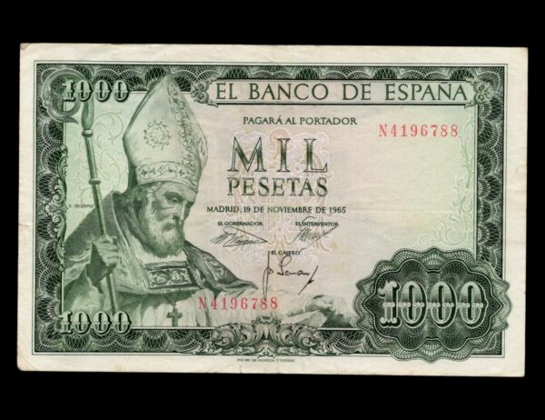 España 1000 Pesetas 1965 P#151