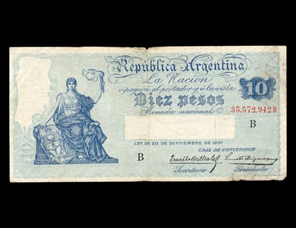 Argentina 10 Pesos Mignaquy Bot#1632