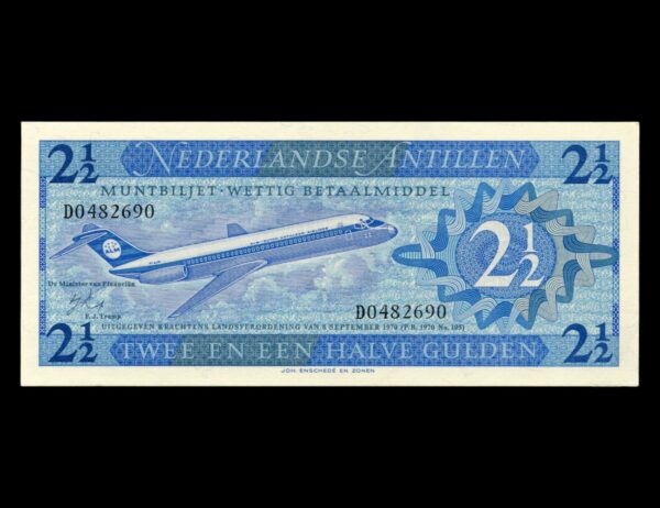 Antillas Holandesas 2 1/2 Golden 1970 P#21