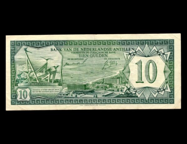 Antillas Holandesas 10 Gulden 1967 P#9 - Imagen 2