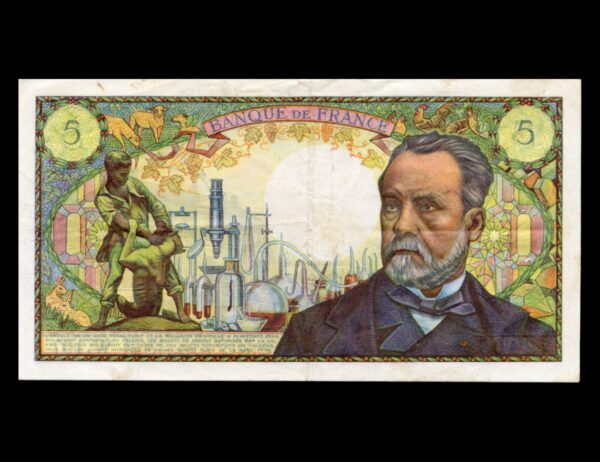 Francia 5 Francs 1969 Pasteur P#146 - Imagen 2