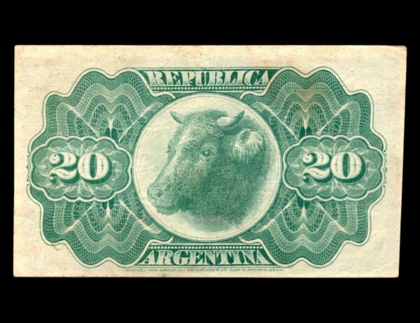 20 Centavos 1891 Roca Casares Caja Conversión - Imagen 2