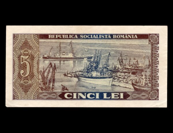 Rumania 5 Lei 1966 P#93 - Imagen 2