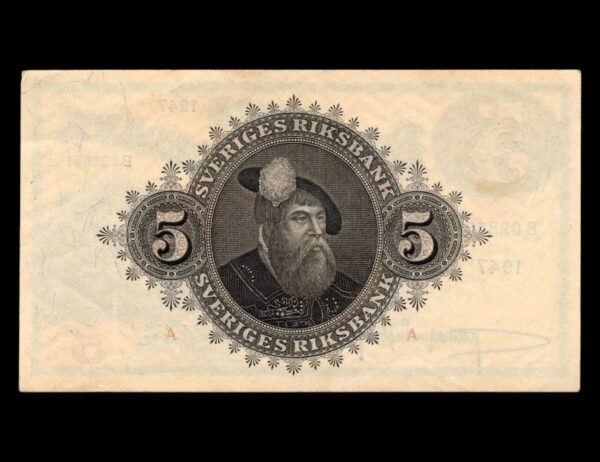 Suecia 5 Fem Kronor 1947 P#33 - Imagen 2