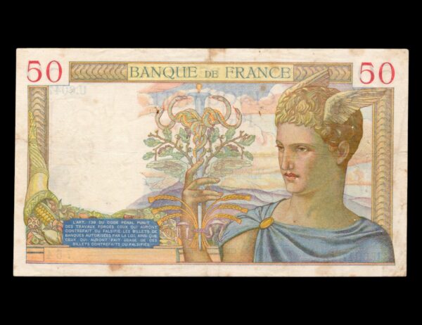 Francia 50 Francos 1937 P#81 - Imagen 2