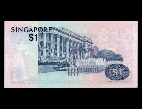 Singapur 1 Dollar 1976 P#9 - Imagen 2