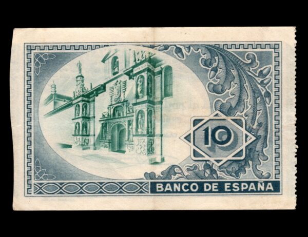 España Bilbao 1937 10 Pesetas P#S562g Caja de Ahorros Vizcaína - Imagen 2