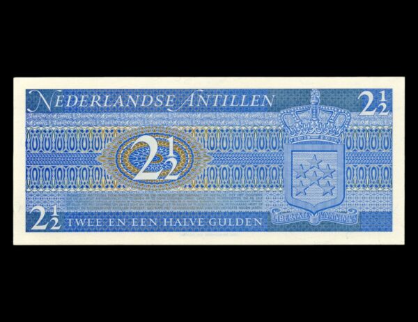 Antillas Holandesas 2 1/2 Golden 1970 P#21 - Imagen 2