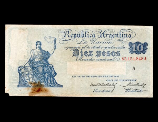 Argentina 10 Pesos Castex Bot#1623