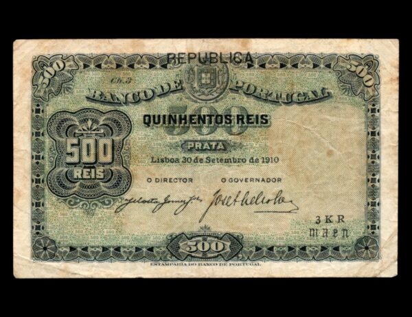 Portugal 500 Reis 1910 P#105