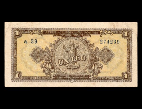 Rumania 1 Lev 1952 Ministerio De Finanzas P#81