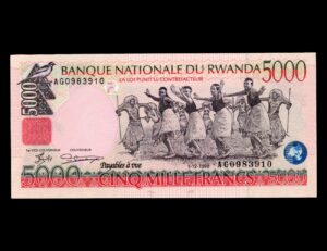 Banco Nacional de Rwanda 5000 Cinq Mille Francs