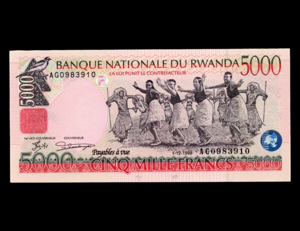 Banco Nacional de Rwanda 5000 Cinq Mille Francs