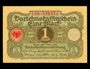 Deutsche Darlehenskaffenfchein Eine Mark