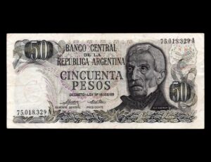 Argentina 50 Pesos Ley 18.188 Bot#2731 Error