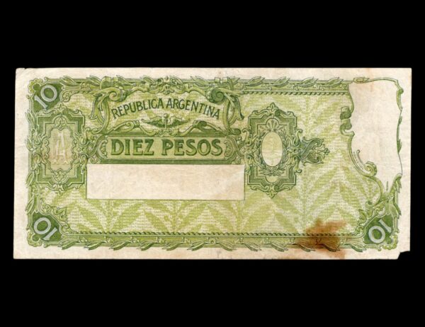 Argentina 10 Pesos Castex Bot#1623 - Imagen 2