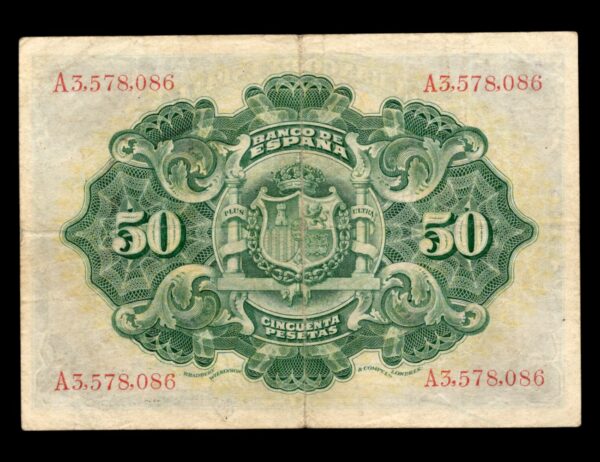 España 50 Pesetas 1906 P#58 - Imagen 2