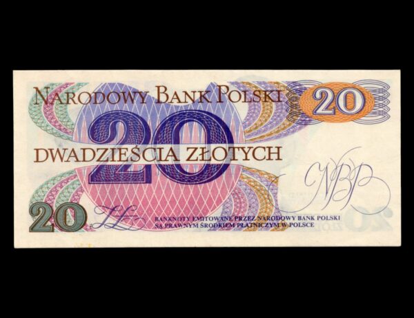 Polonia 20 Zlotys 1982 P#149 - Imagen 2