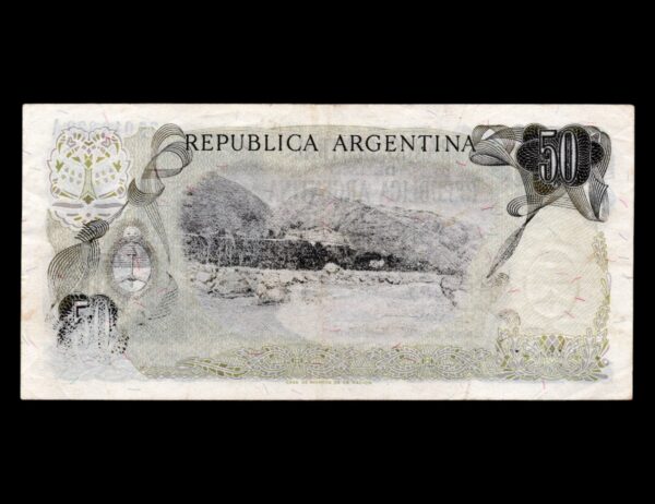 Argentina 50 Pesos Ley 18.188 Bot#2731 Error - Imagen 2