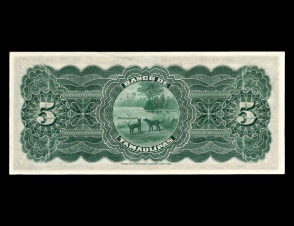 Mexico 5 Pesos 1914 (El Banco de Tamaulipas) P#S429 - Imagen 2